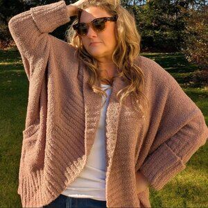 Super Soft Cozy Sweater Knit Cardigan Brown